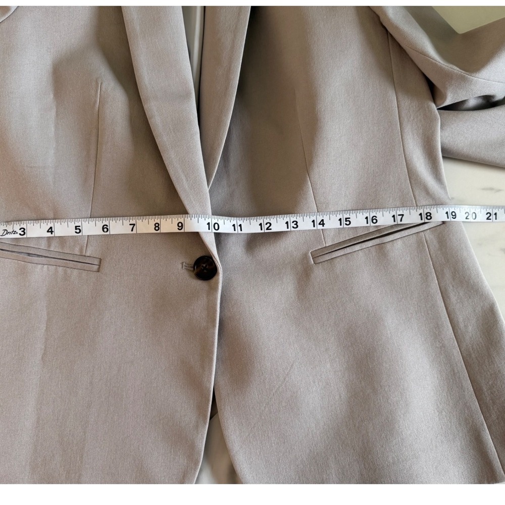 J.Crew Womens Bi-Stretch Single Button Blazer Light Grey‎ H5513 Size 12 - Picture 10 of 11